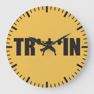 TRAIN - Gym Motivation Large Clock