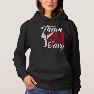 Train Hard Fight Easy Aikido Karate Jiu Jitsu  1 Hoodie