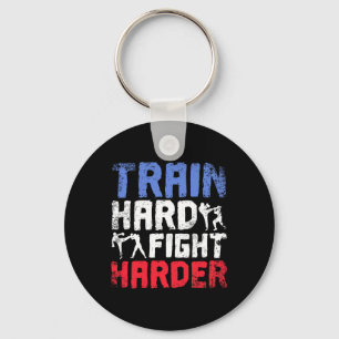 Train Hard Fight Harder Savate Keychain