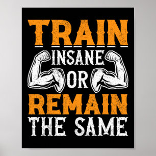 Train Hard Graphic For Bodybuilding Fans Poster