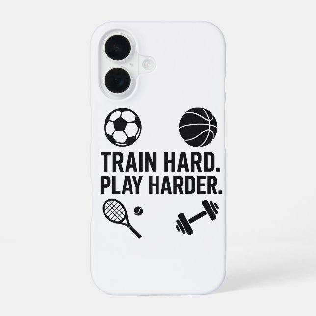  Train Hard Play Harder Wallpaper Iphone Case (Back)