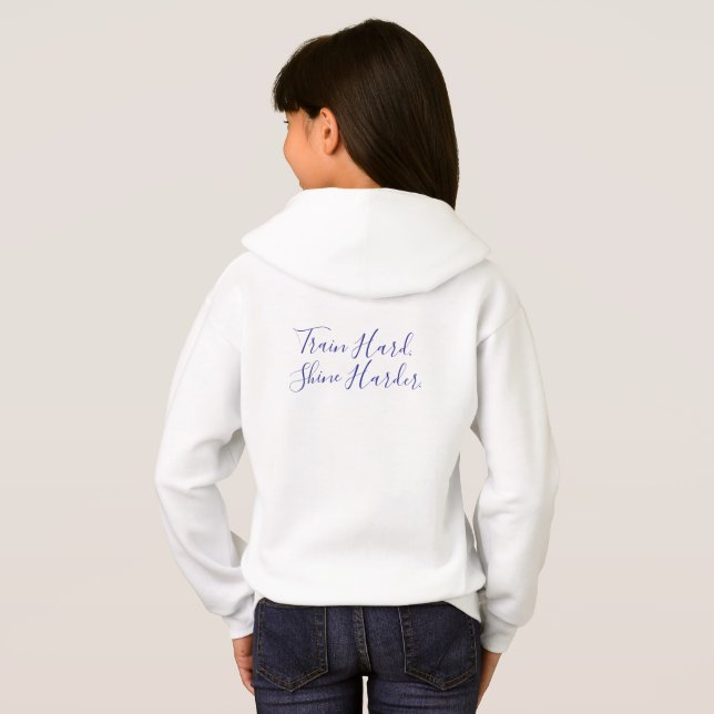 Train Hard Shine Harder Rhythmic Gymnastics Hoodie (Back Full)