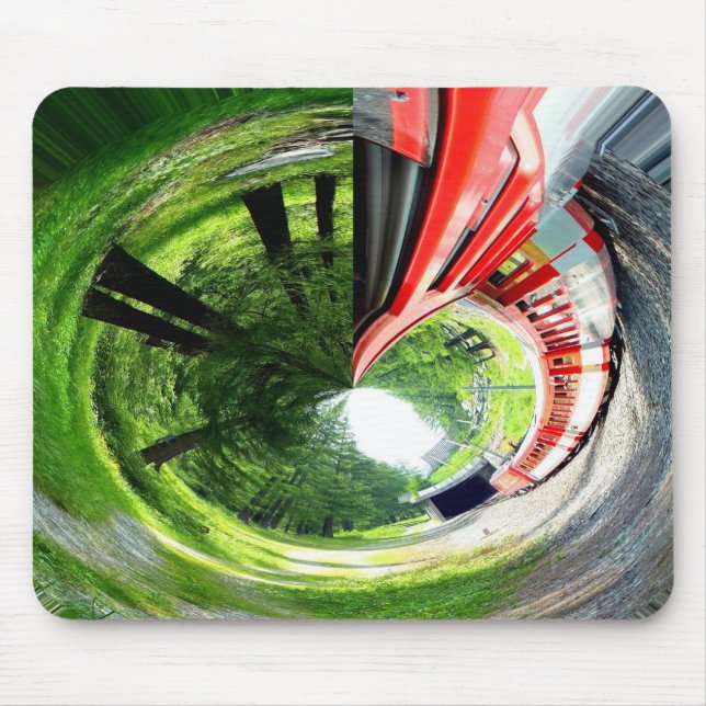 Train in future time event art mouse pad (Front)