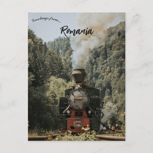 Train in Maramureș Romania Postcard (Front)