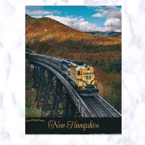 Train in New Hampshire Postcard