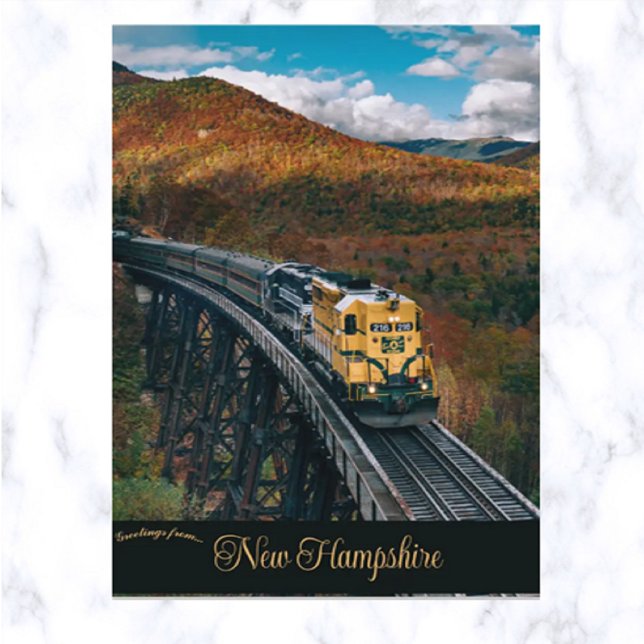 Train in New Hampshire Postcard (Creator Uploaded)