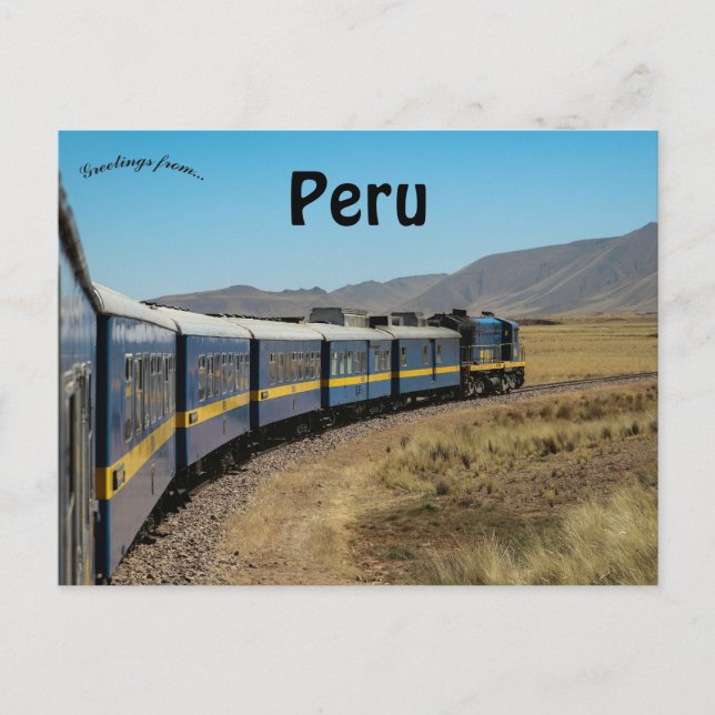 Train in Peru Postcard (Front)