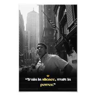 "Train in Silence, Walk in Power" – Motivational  Photo Print