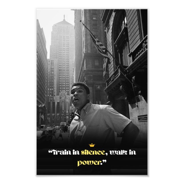 "Train in Silence, Walk in Power" – Motivational  Photo Print (Front)