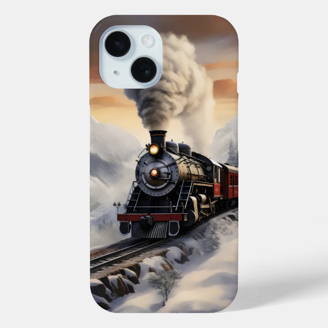 Train in Snowy Mountains Case-Mate iPhone Case (Back)