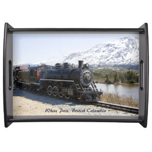 Train in Snowy Pass Serving Tray