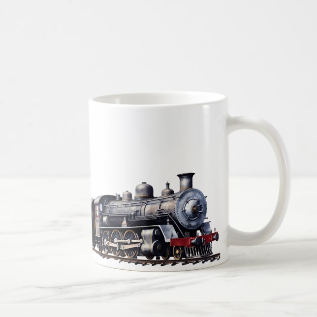 Train In Watercolor Style Coffee Mug (Right)