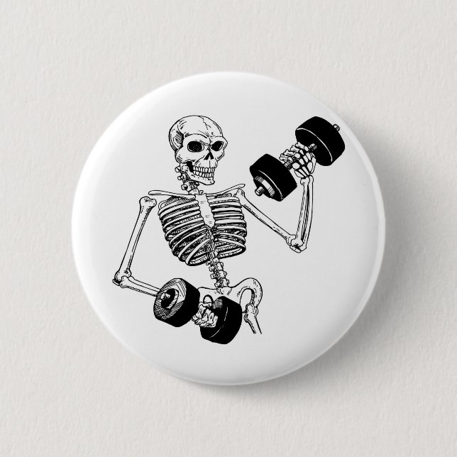 TRAIN INSANE BODYBUILDING LOGO PINBACK BUTTON (Front)