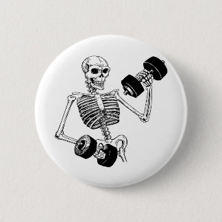 TRAIN INSANE BODYBUILDING LOGO PINBACK BUTTON