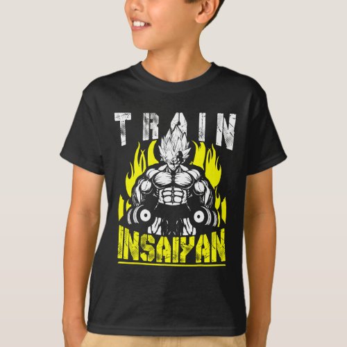 Train Insane Or Remain the Same Funny Workout Humo T_Shirt