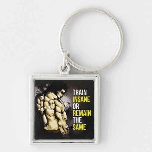 Train Insane Or Remain The Same _ Gym Motivation Keychain