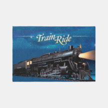 Train Journey Floor Rug