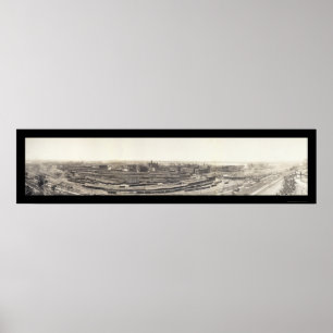 Train Kansas City Photo 1909 Poster