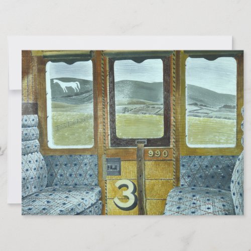 Train Landscape by Eric Ravilious Card