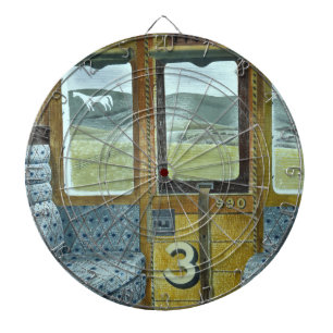 Train Landscape (by Eric Ravilious) Dart Board