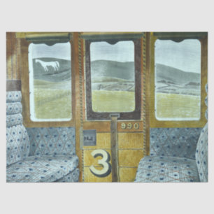 Train Landscape (by Eric Ravilious) Tissue Paper