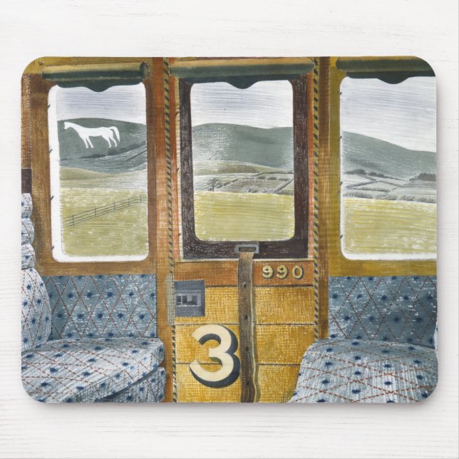 Train Landscape Landscape By Eric Ravilious Mouse Pad (Front)