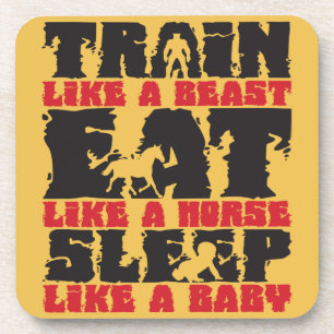 Train Like A Beast - Gym and Fitness Motivation Coaster