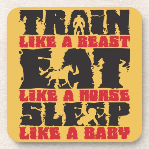 Train Like A Beast _ Gym and Fitness Motivation Coaster