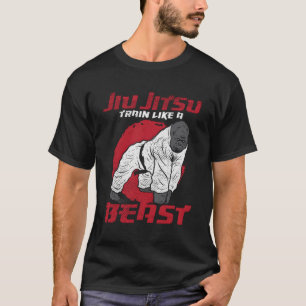 Train Like A Beast Jiu Jitsu Bjj Gorilla T-Shirt