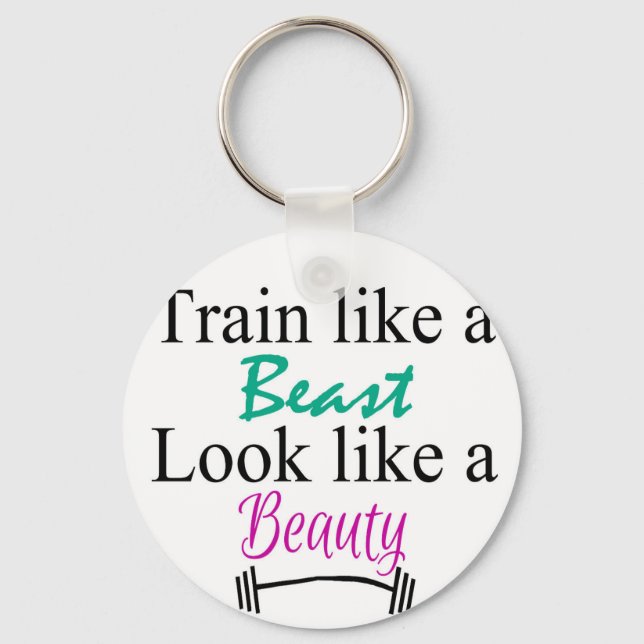 Train like a beast keychain (Front)