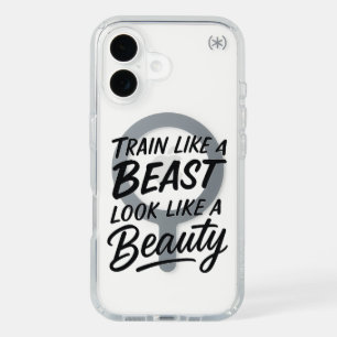 Train Like a Beast, Look Like a Beauty Motivation iPhone 16 Case
