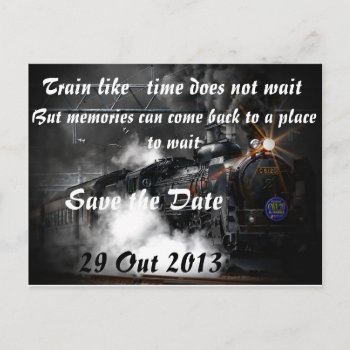 Train Like   Time Does Not Wait Announcement Postcard by The_best_in_Nature at Zazzle