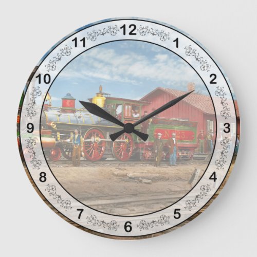 Train _ Locomotive _ Apache Number 23 1868 Large Clock