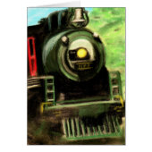 Train Locomotive Chalk Pastel Art Drawing (Front)