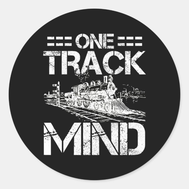 Train Locomotive Model Railroad Train Classic Round Sticker (Front)