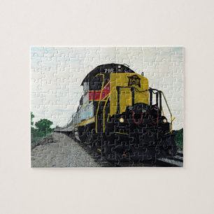 Train Locomotive on Tracks Jigsaw Puzzle