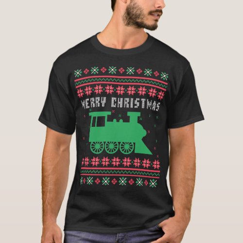 Train Locomotive Ugly Christmas Sweater