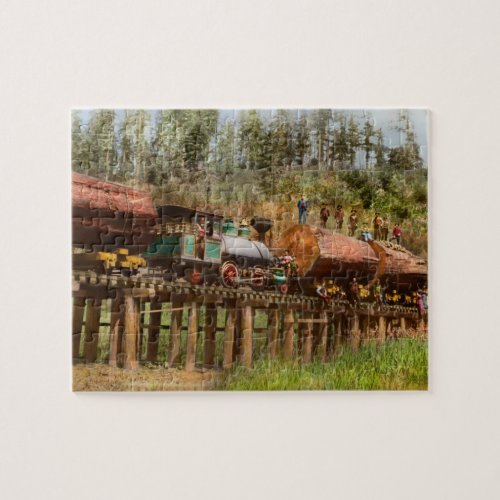 Train _ Logging _ The morning dump 1890 Jigsaw Puzzle