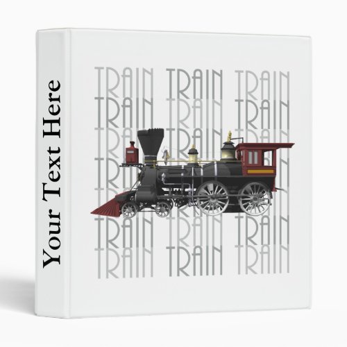 Train Lover 3 Ring Binder