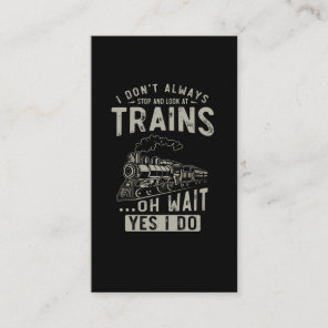 Train Lover Funny Trainspotter Railroad Locomotive Business Card
