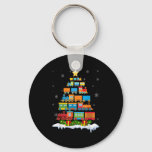 Train Lover Xmas Tree Santa Christmas Train  Keychain