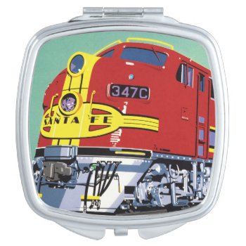 Train Makeup Mirror by AuraEditions at Zazzle