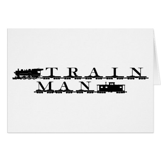 Train man model railroading cards (Front Horizontal)