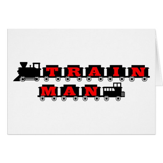 Train man model railroading cards (Front Horizontal)