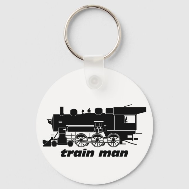 Train Man Model Railroading Keychain (Front)