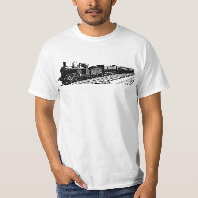 train modern vintage 2 tshirt (Front)