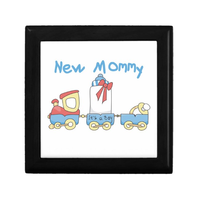Train New Mommy It's a Boy Gifts Jewelry Box (Front)