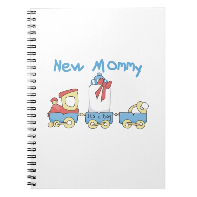 Train New Mommy It's a Boy Gifts Notebook (Front)