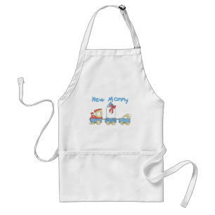 Train New Mommy of Boy tshirts and Gifts Adult Apron