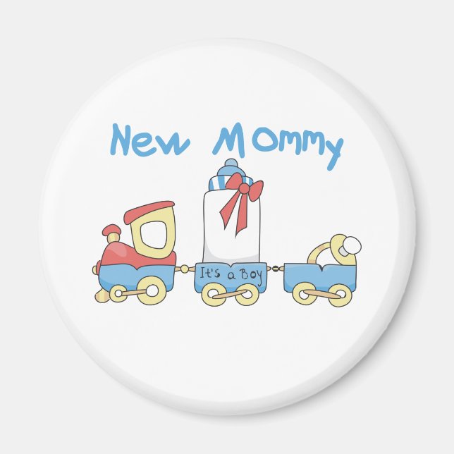 Train New Mommy of Boy tshirts and Gifts Magnet (Front)